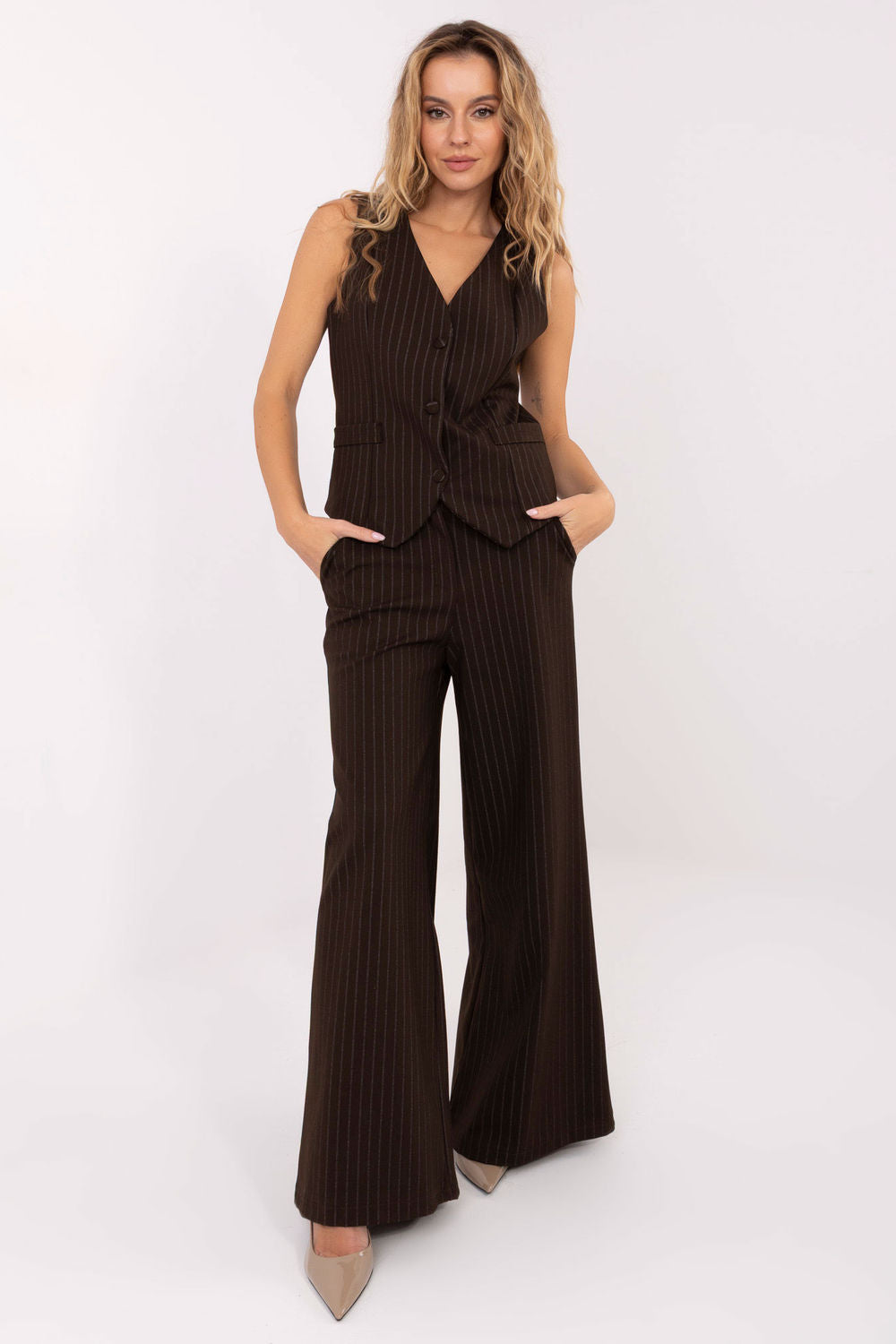Chaussures à talons femme Rue Paris Pantalon Pantalon — brun