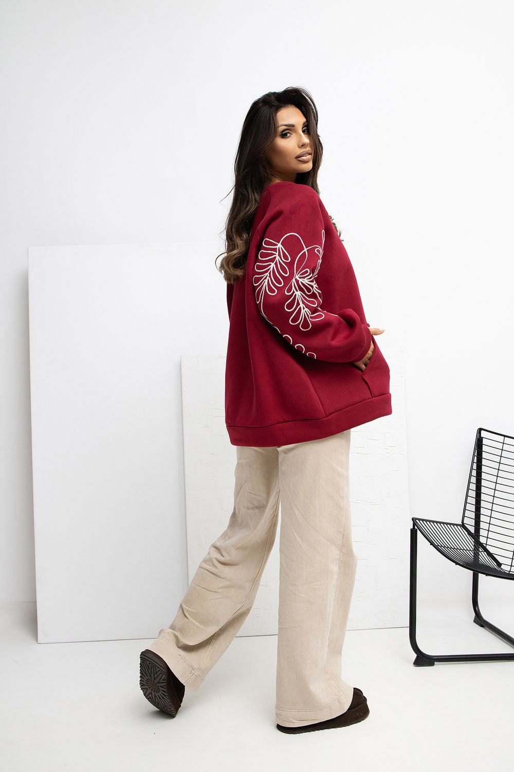 T-shirt femme Rue Paris Sweatshirt Sweatshirt — rouge