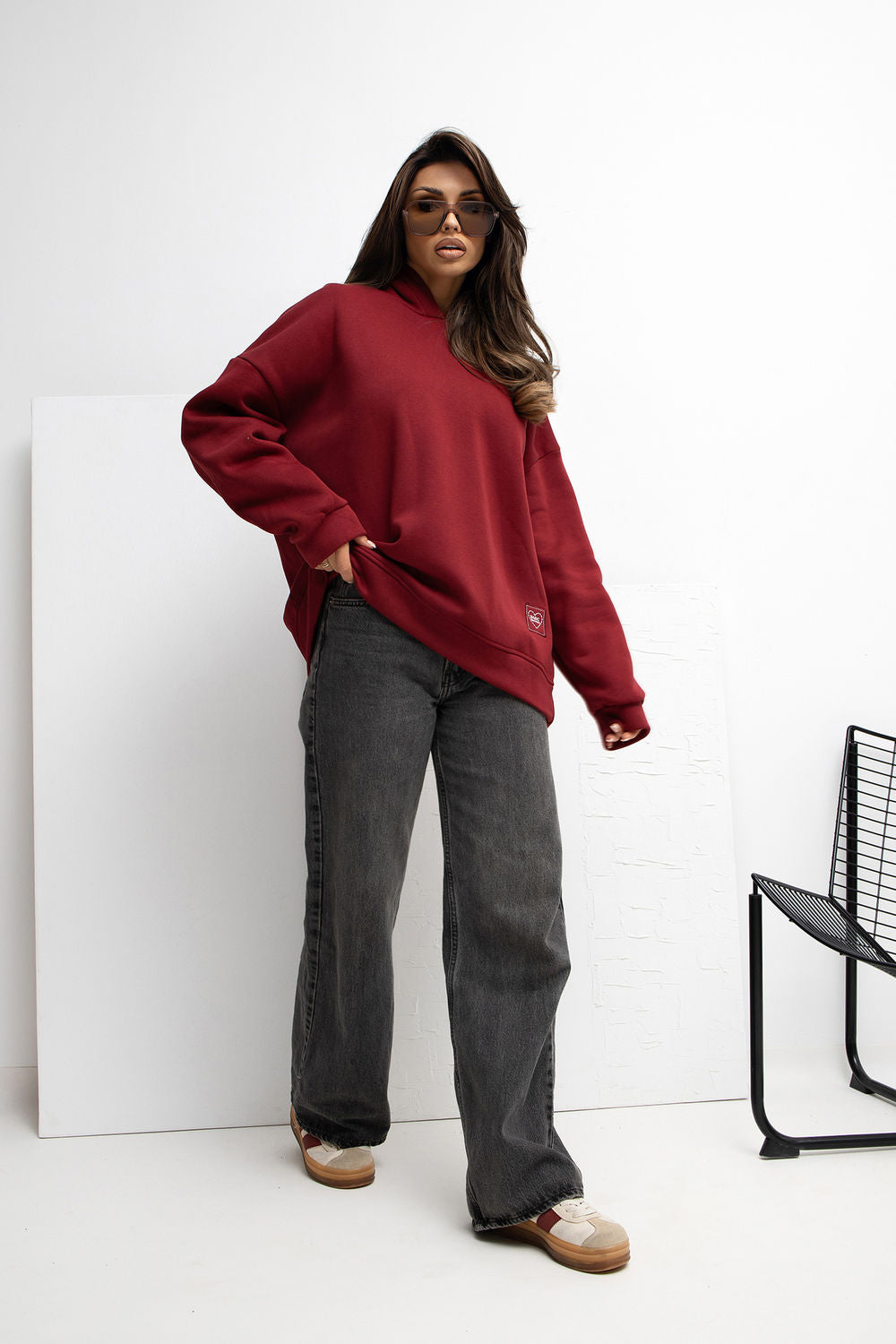 T-shirt femme Rue Paris Sweatshirt Sweatshirt — rouge