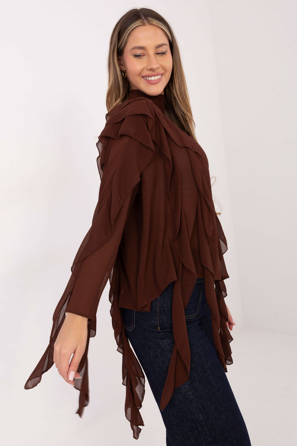 Blouse femme Factory Price Chemisier Chemisier — brun