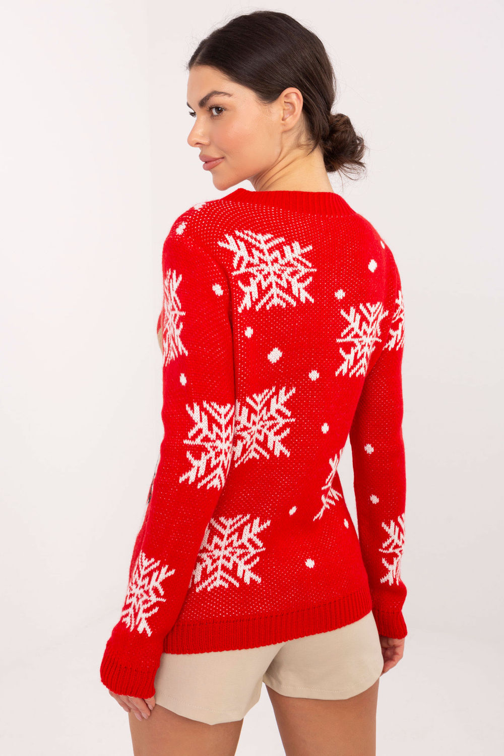 Pull femme Italy Moda Chandail Chandail — rouge