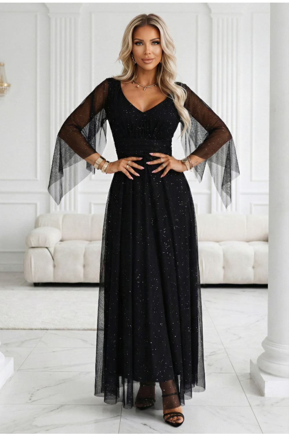 Robe femme Numoco Longue Longue — noir