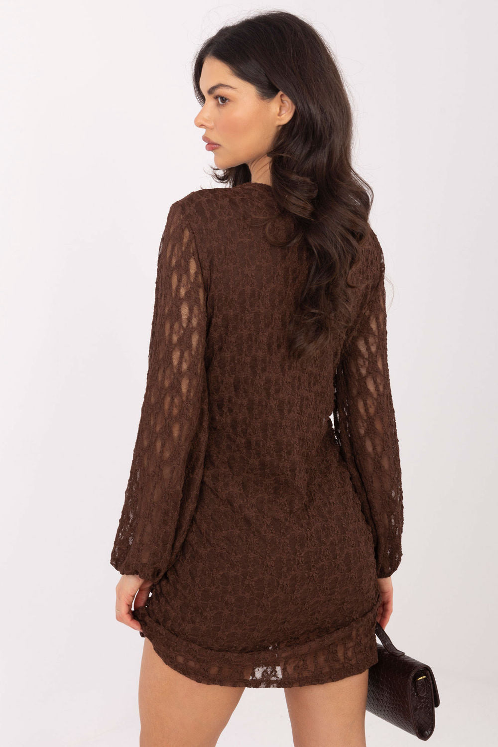 Robe femme Italy Moda Courte Courte — brun