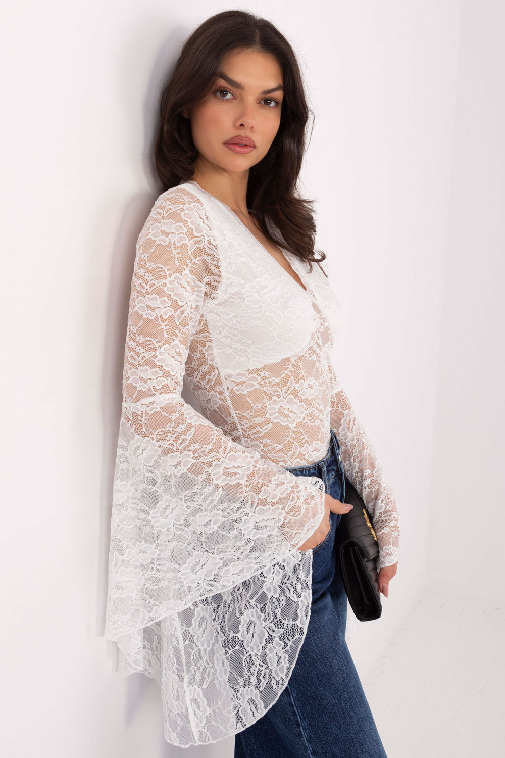 Blouse femme Factory Price En Dentelle En — blanc