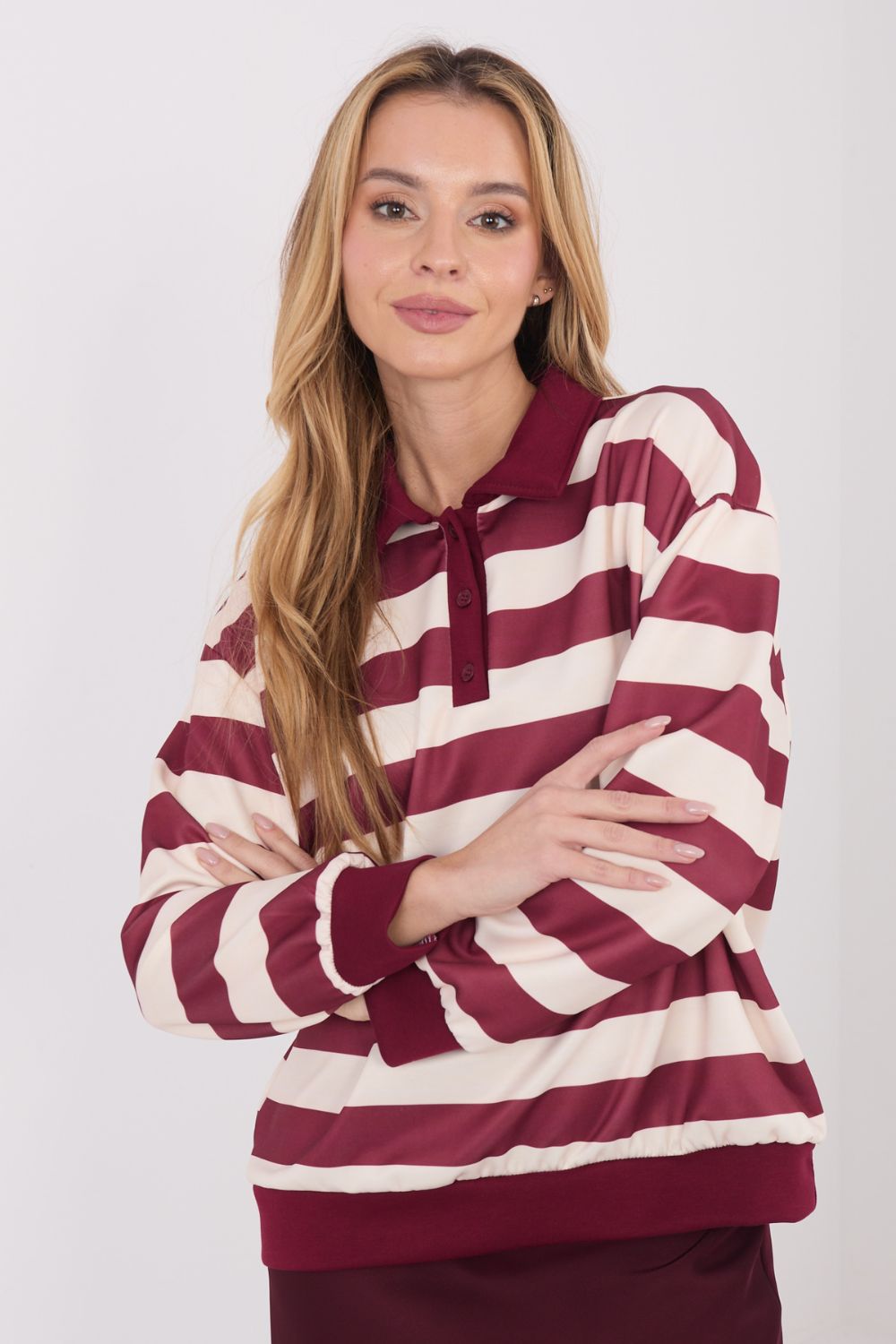 T-shirt femme Italy Moda Sweatshirt Sweatshirt — rouge