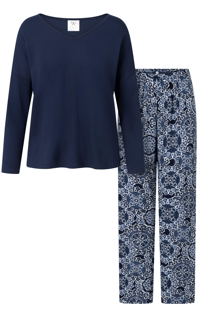 Pyjama femme Momenti Per Me — bleu marine