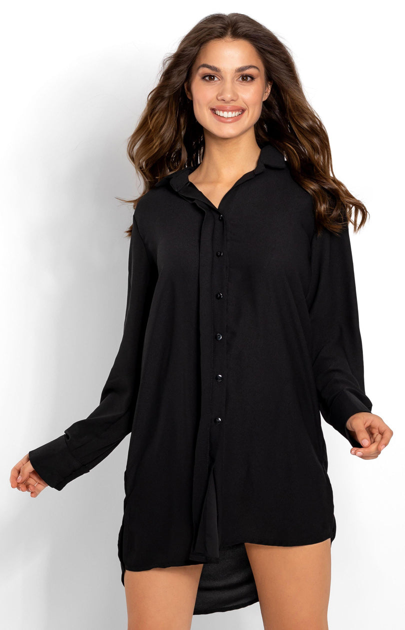 Nuisette femme Momenti Per Me Chemise De Nuit — noir