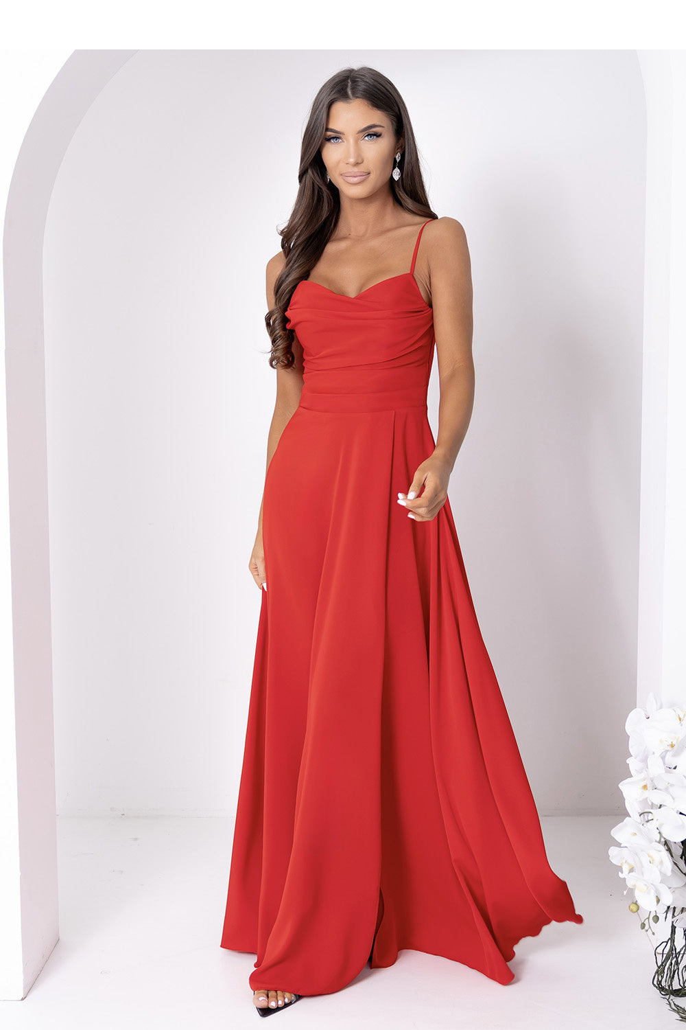 Robe femme With You Longue Longue — rouge