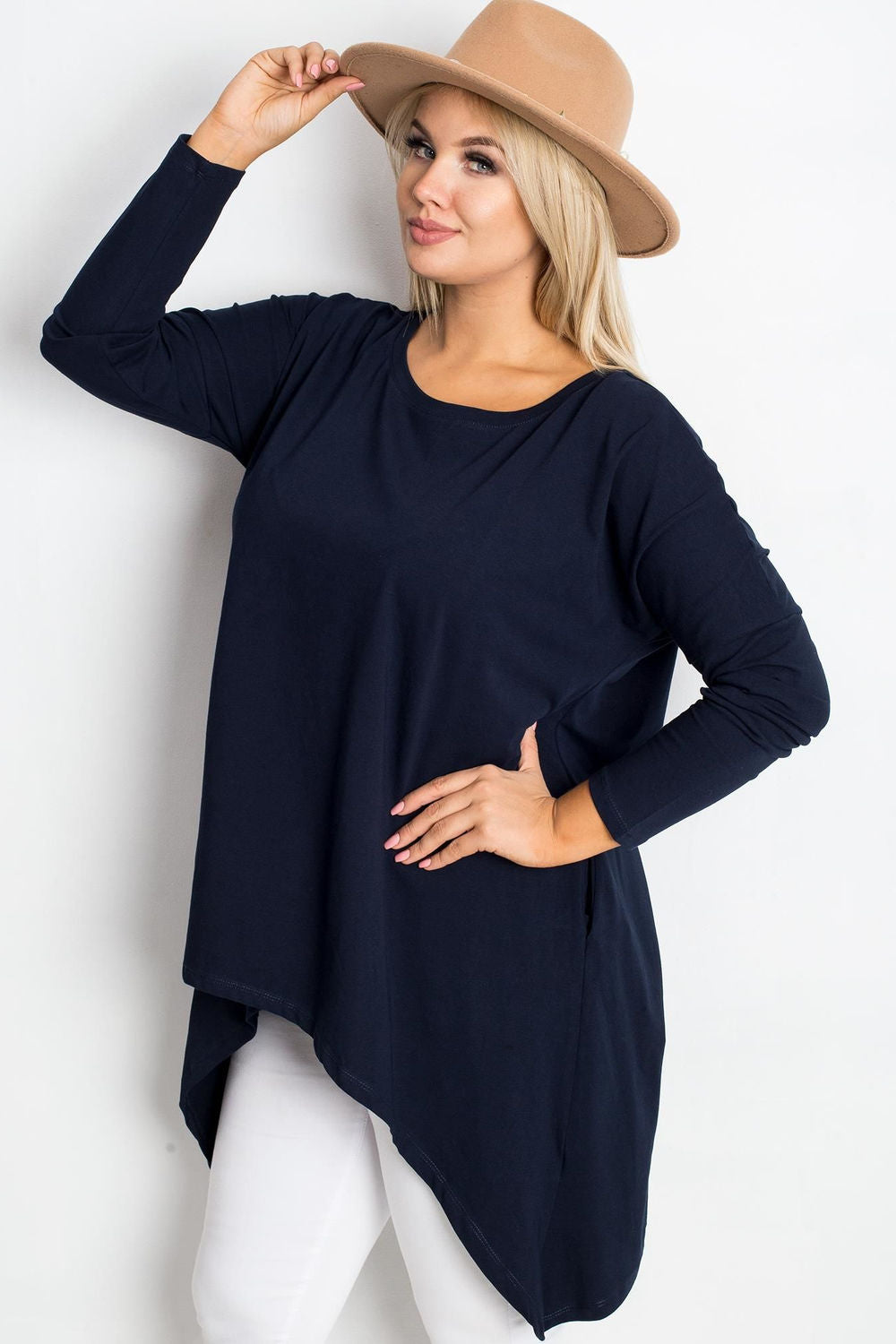 Tunique grande taille femme Relevance — bleu marine