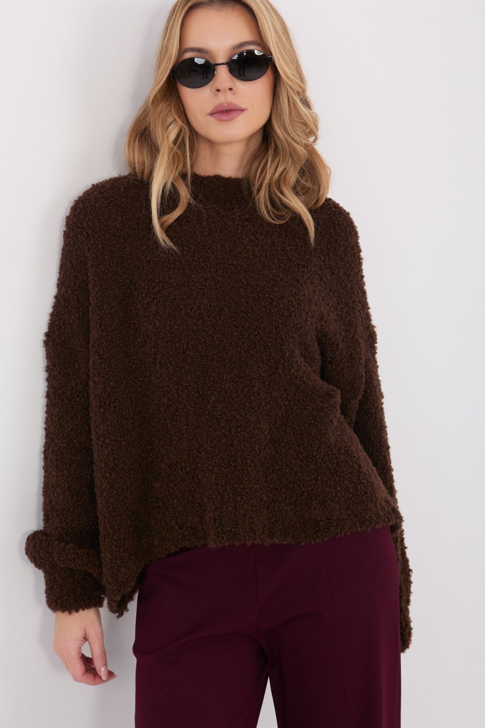 Pull femme Factory Price Chandail Chandail — brun