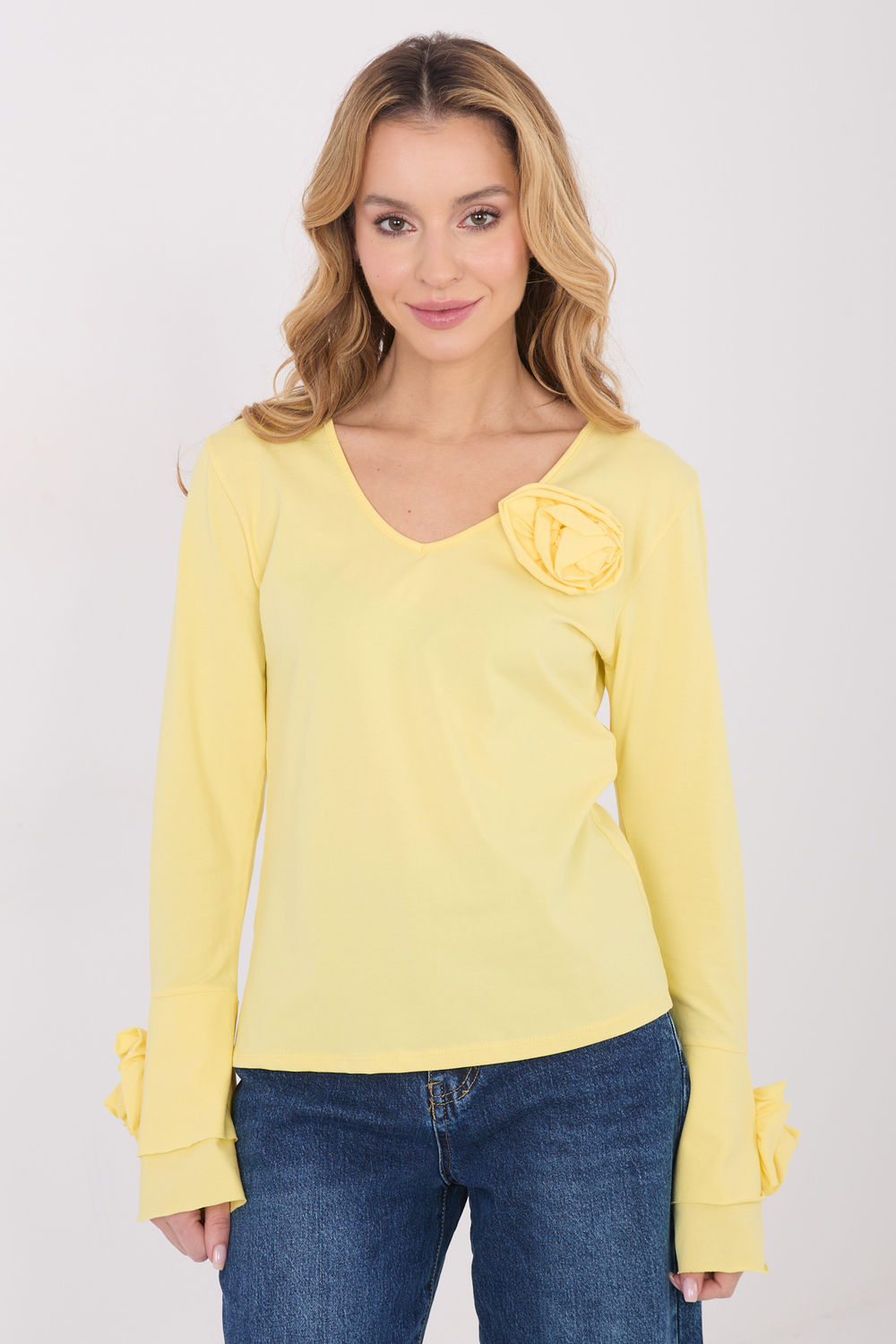 Blouse femme Italy Moda Chemisier Chemisier — jaune