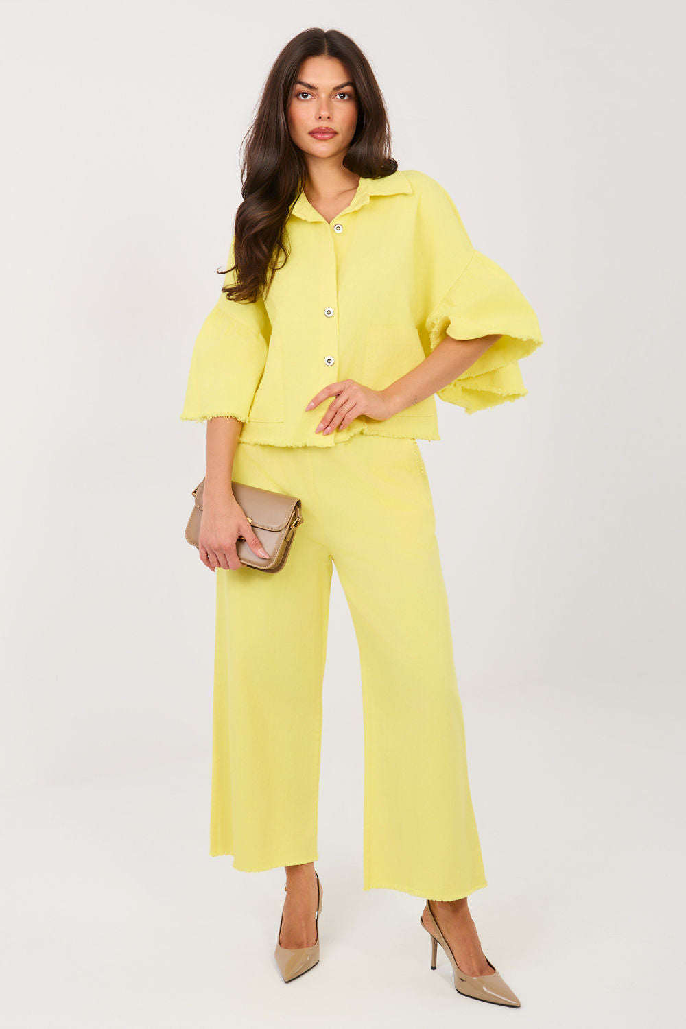 Veste en jean femme Rue Paris — jaune