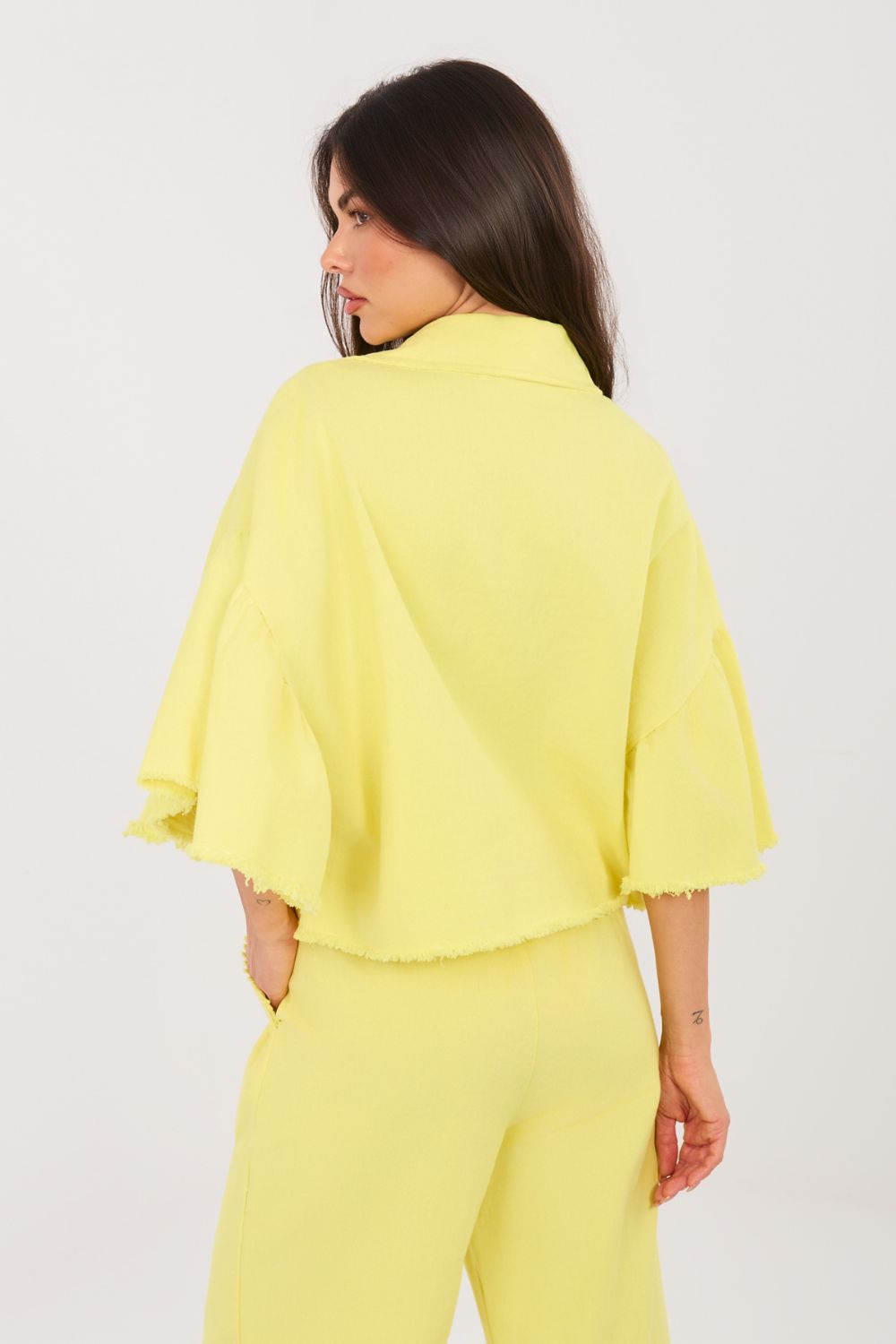 Veste en jean femme Rue Paris — jaune