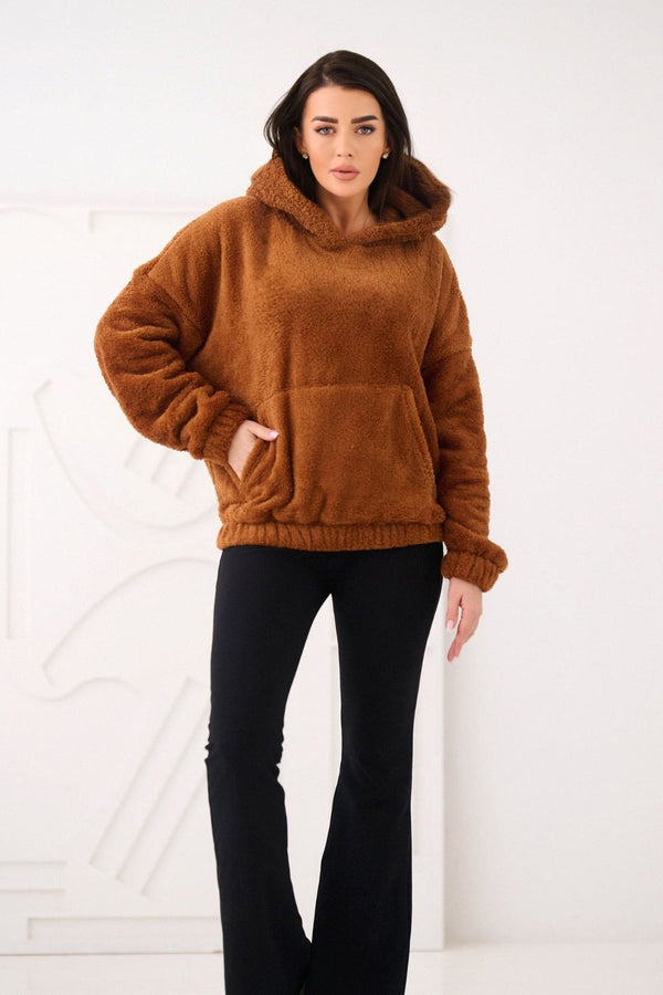 T-shirt femme Factory Price Sweatshirt Sweatshirt — brun