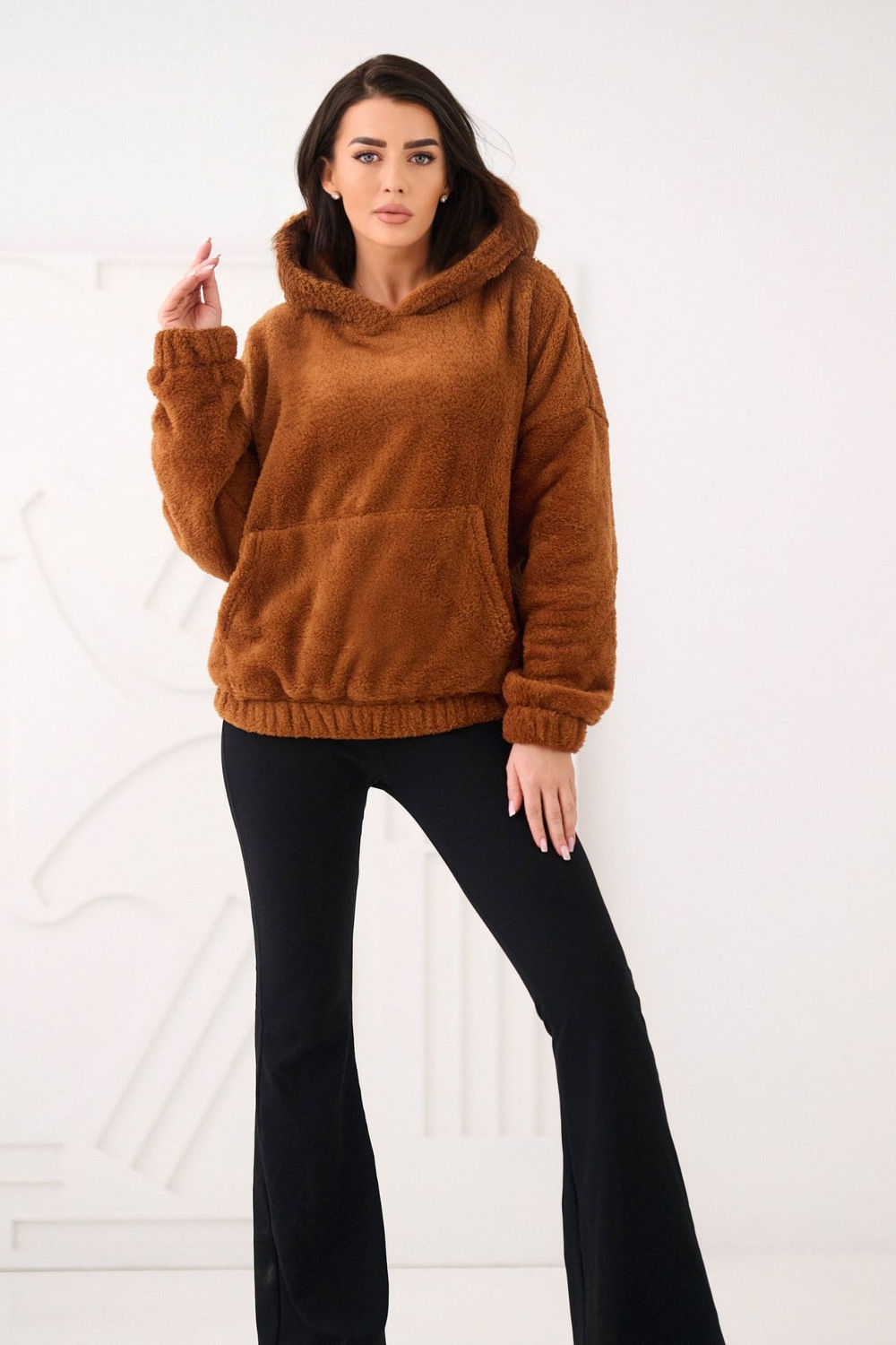T-shirt femme Factory Price Sweatshirt Sweatshirt — brun