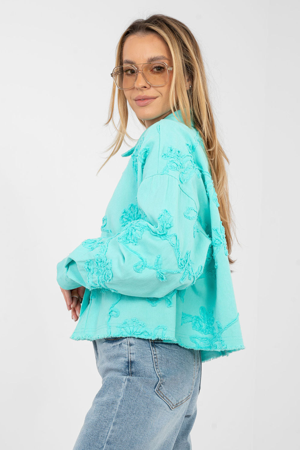 Veste en jean femme Rue Paris — bleu