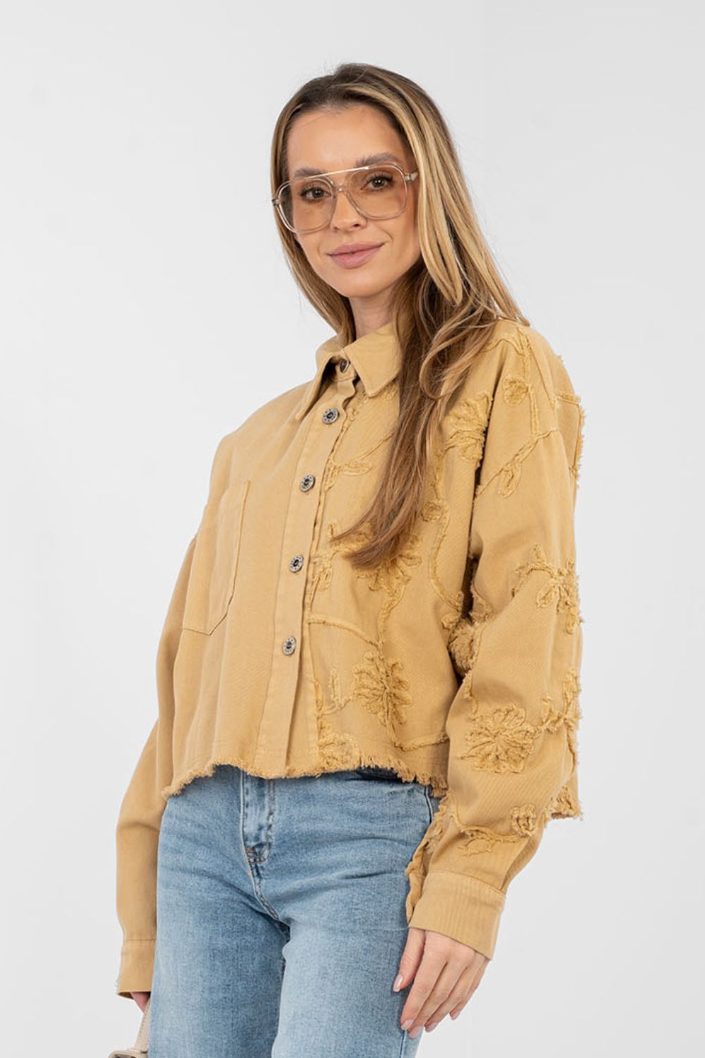 Veste en jean femme Rue Paris — brun