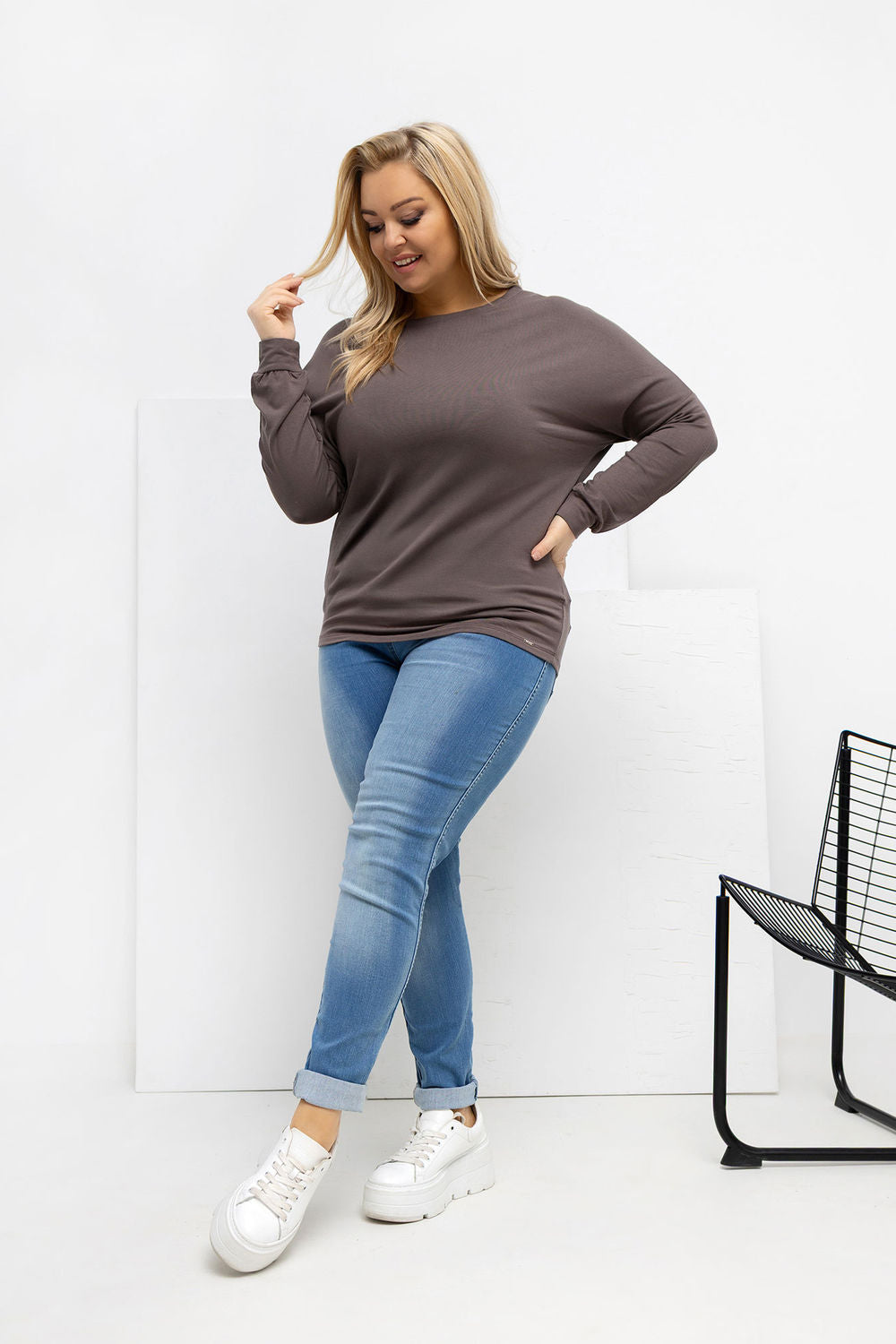 Chemisier grande taille femme Relevance — brun