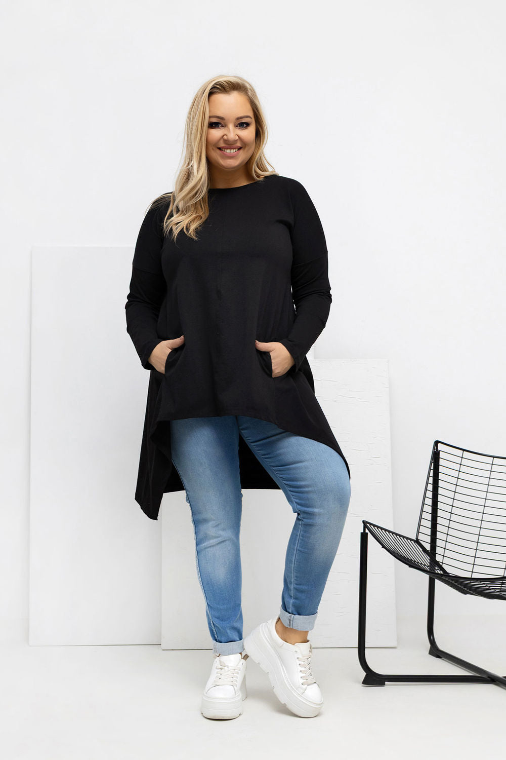 Chemisier grande taille femme Relevance — noir
