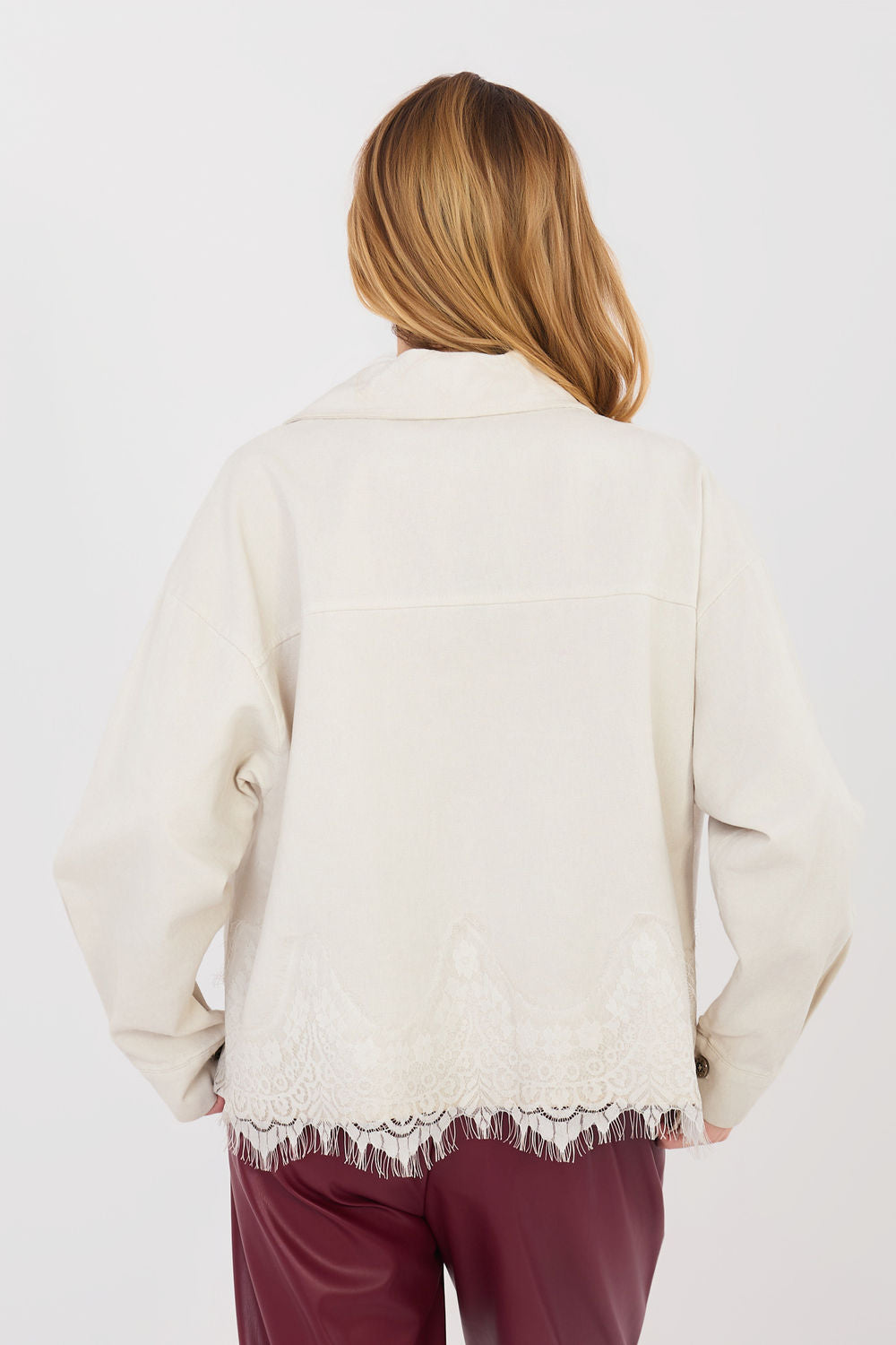 Veste en jean femme Rue Paris — beige