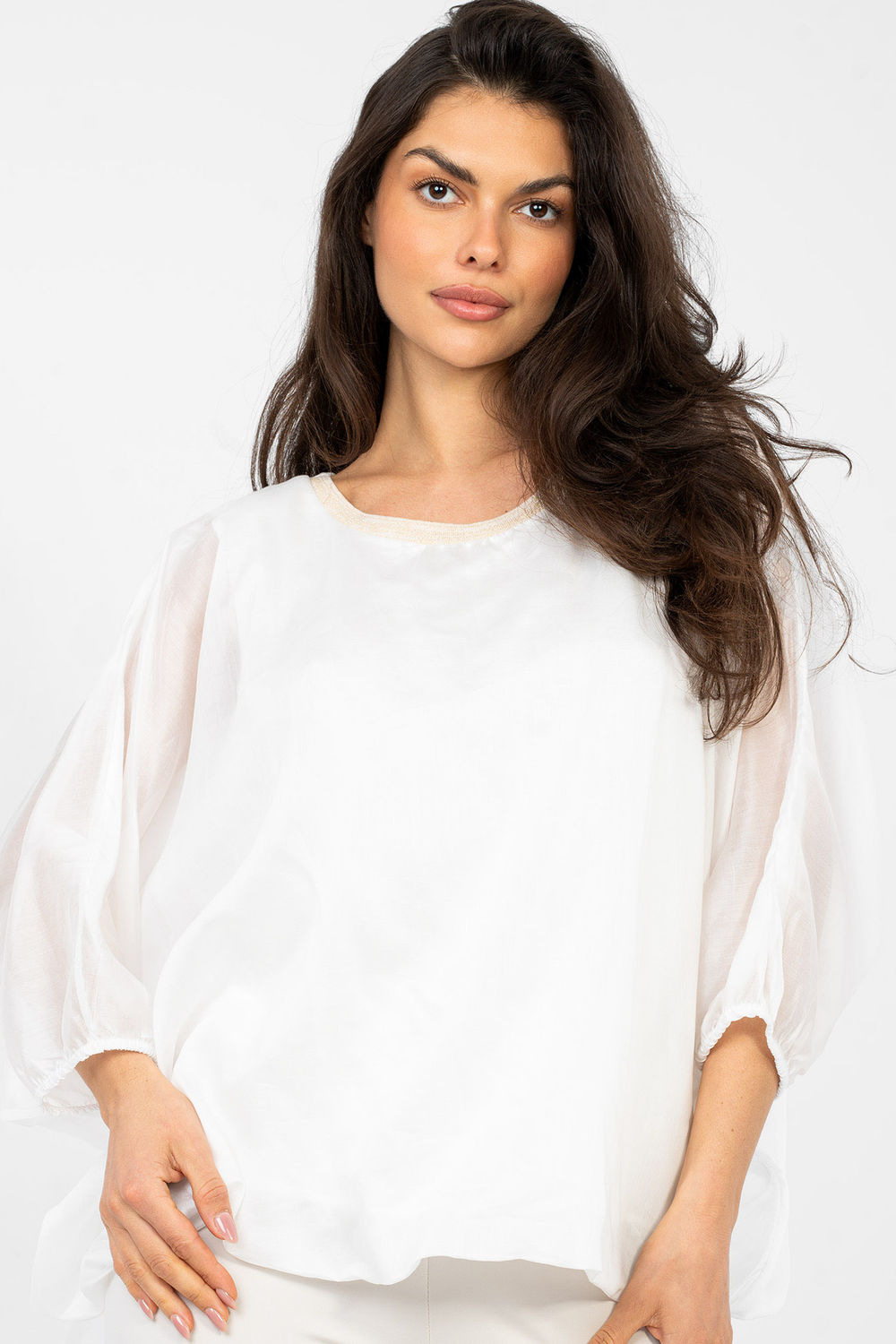 Blouse femme Italy Moda Chemisier Chemisier — blanc