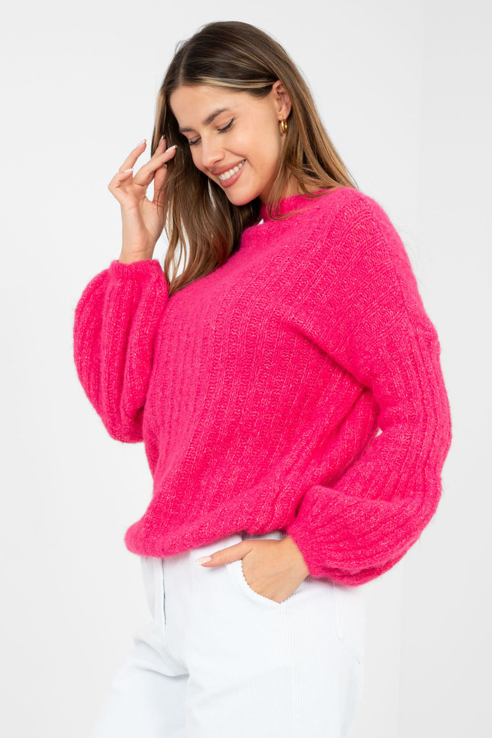 Pull femme Italy Moda Chandail Chandail — rosé