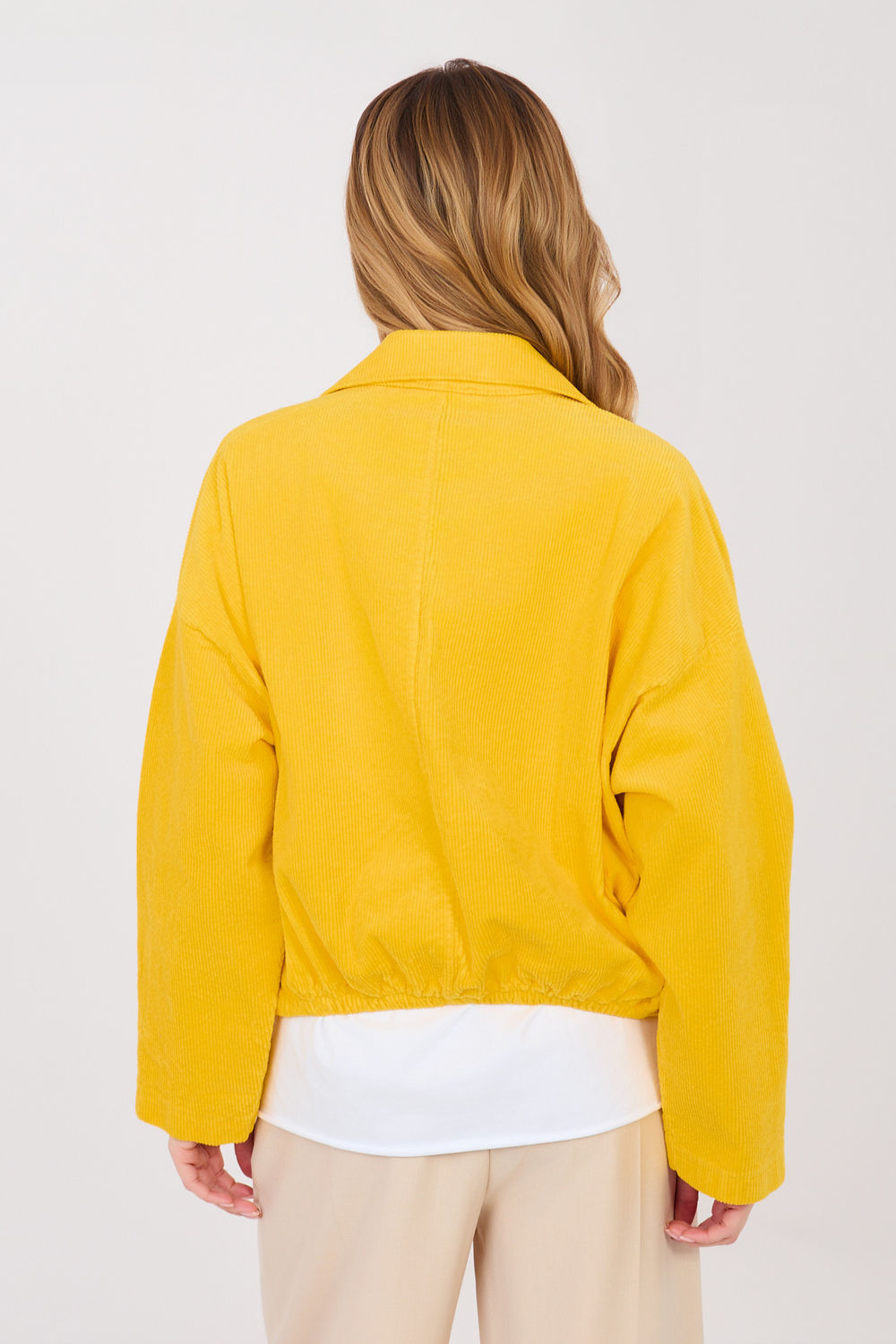 Veste en velours côtelé femme Rue Paris — jaune