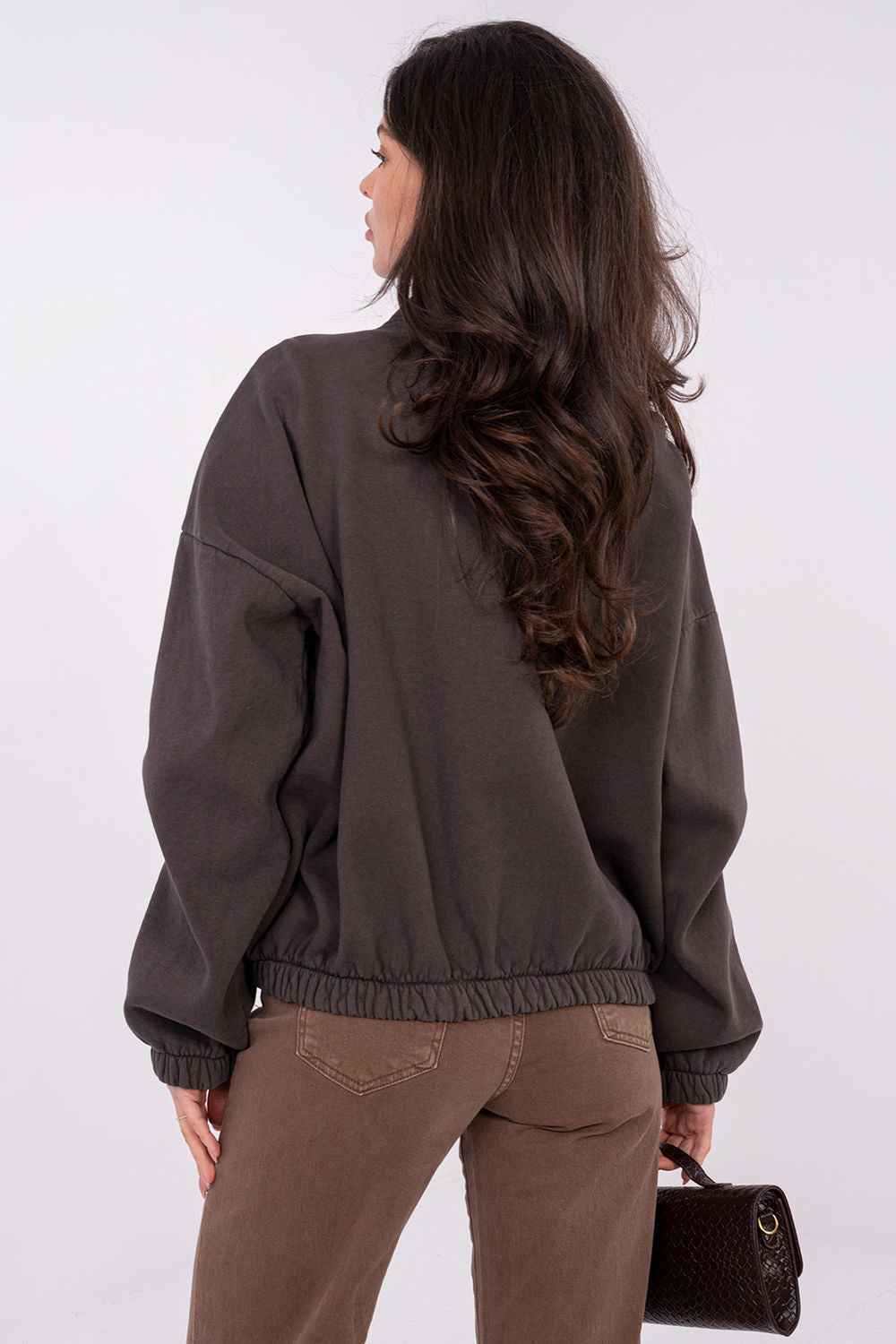 T-shirt femme Factory Price Sweatshirt Sweatshirt — brun