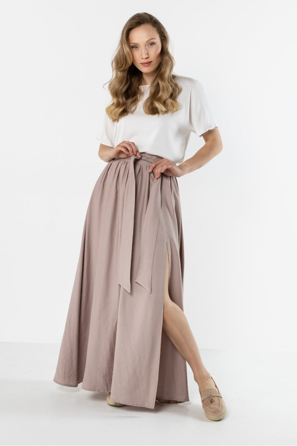 Jupe femme awama Longue Longue — beige
