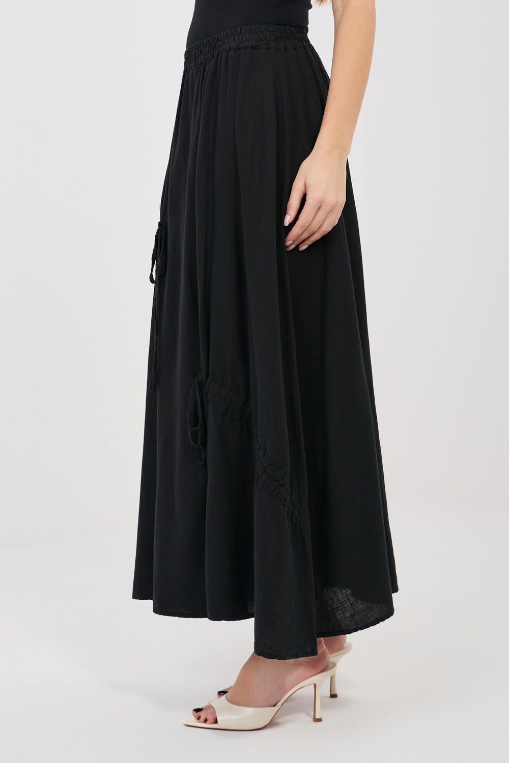 Jupe femme Italy Moda Longue Longue — noir