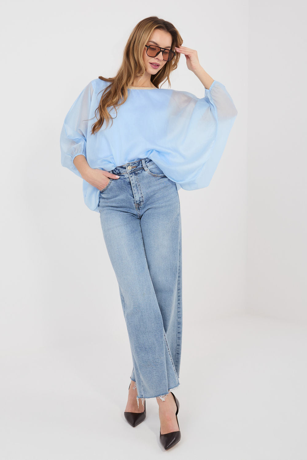 Blouse femme Italy Moda Chemisier Chemisier — bleu