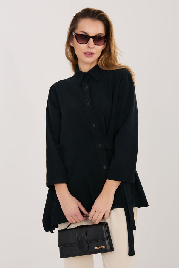 Blouse femme Rue Paris — noir