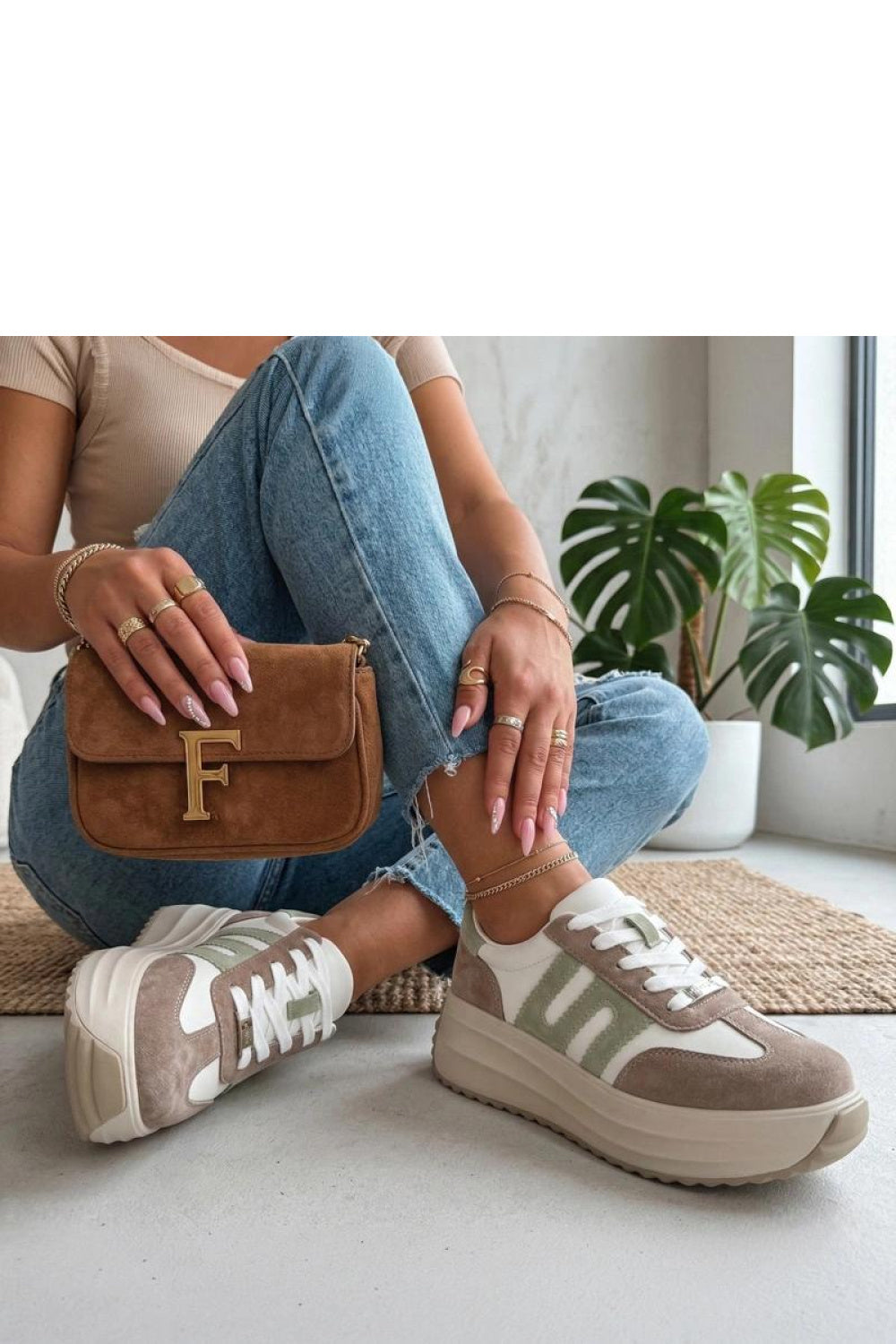 Baskets femme Solea À Plateforme À — beige