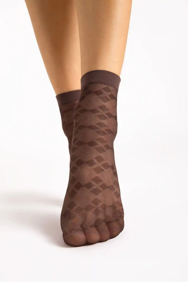 Chaussettes femme Fiore — brun