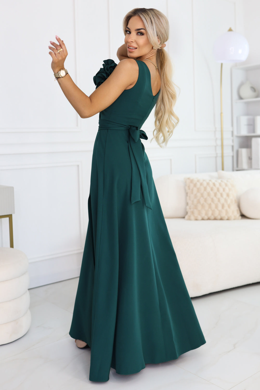 Robe femme Numoco Longue Longue — vert