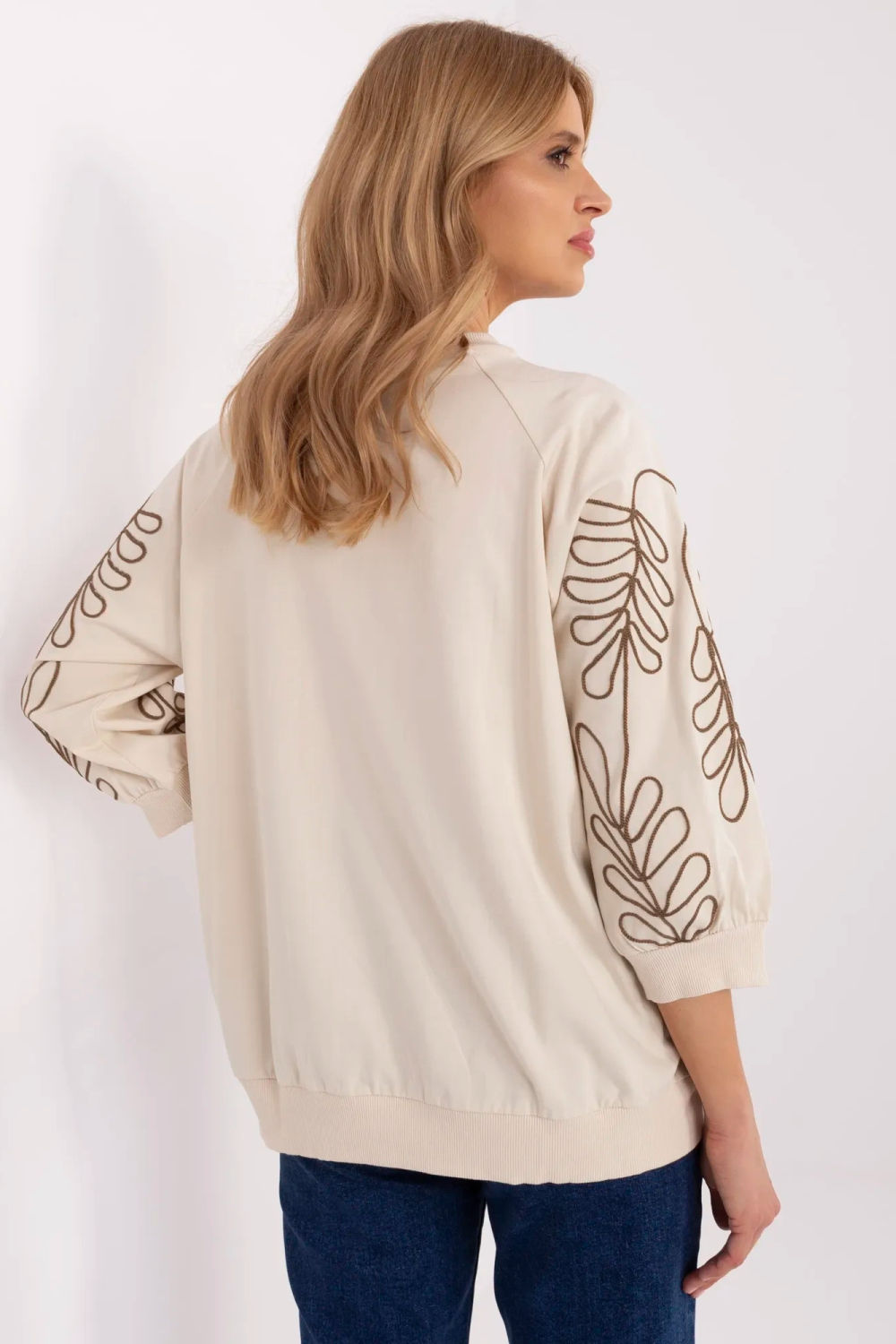 T-shirt femme Rue Paris Sweatshirt Sweatshirt — beige