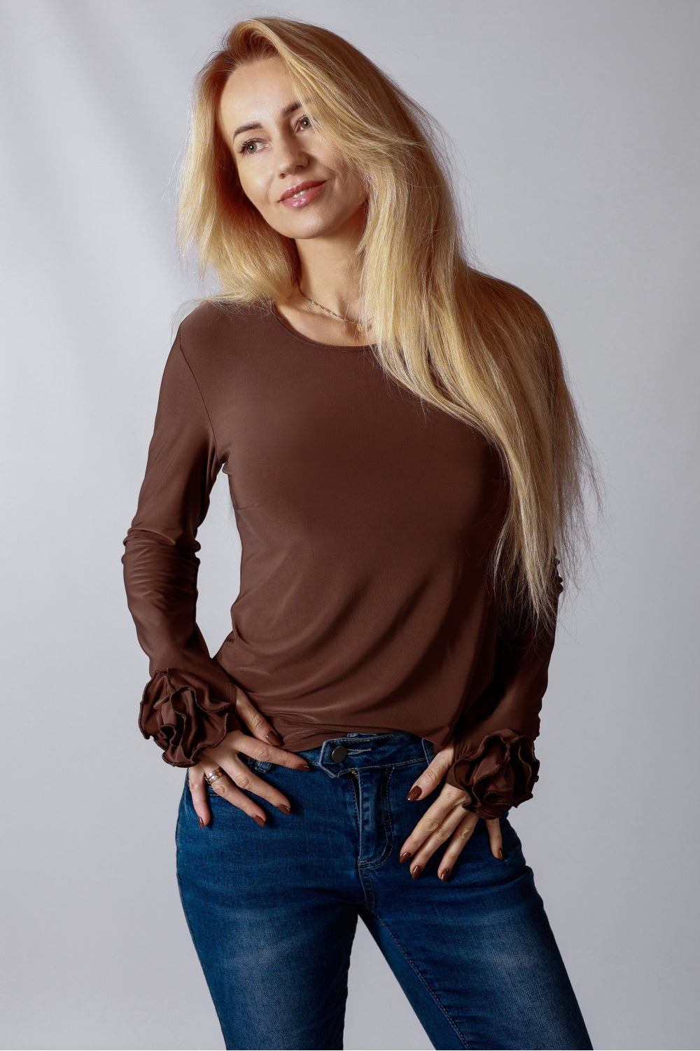 Blouse femme Mirale Chemisier Chemisier — brun