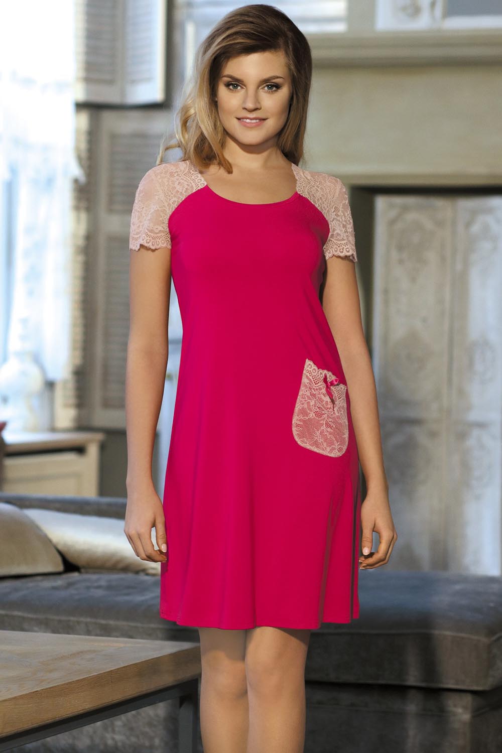 Nuisette femme Babella Chemise De Nuit — rouge