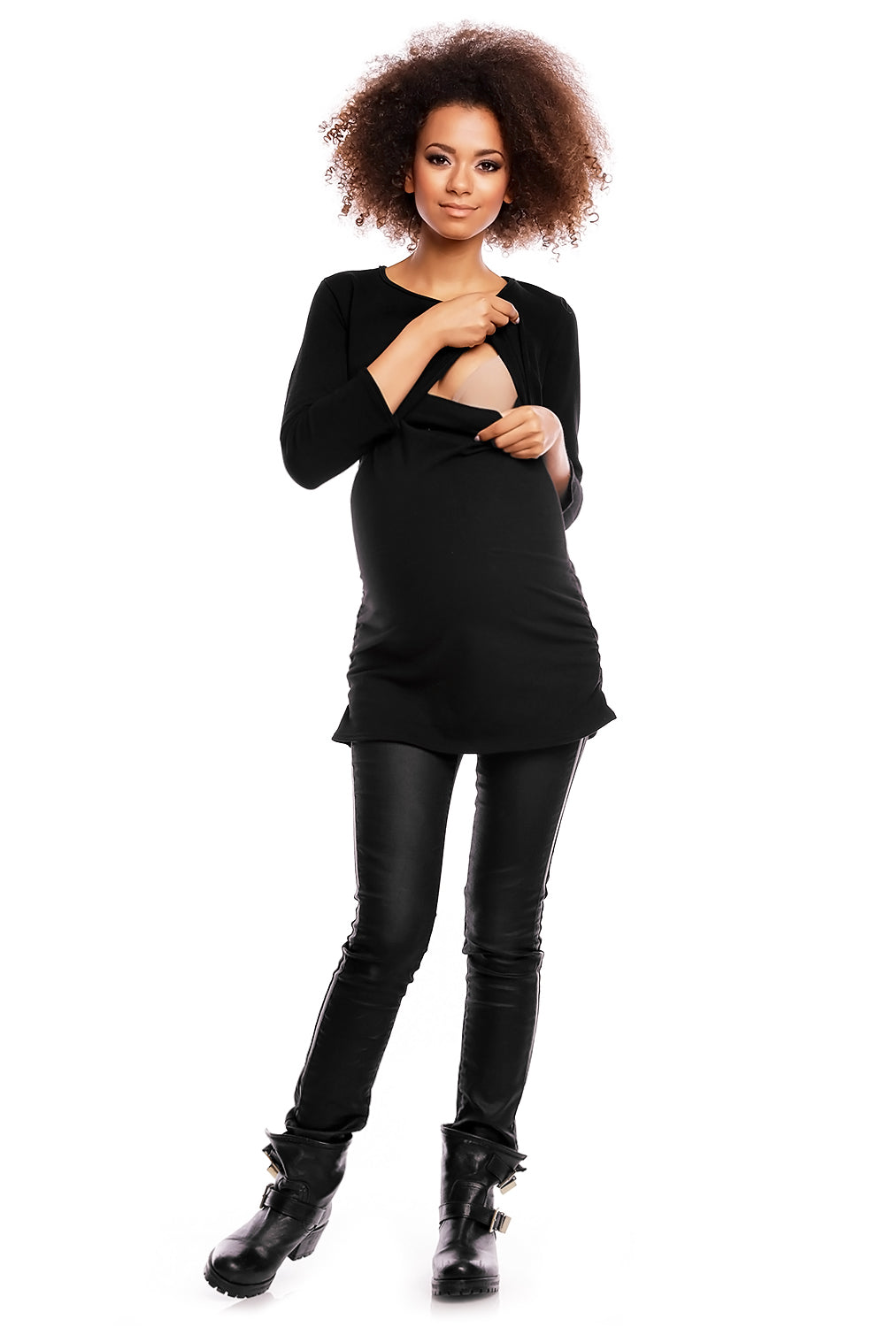 Tunique de grossesse femme PeeKaBoo — noir
