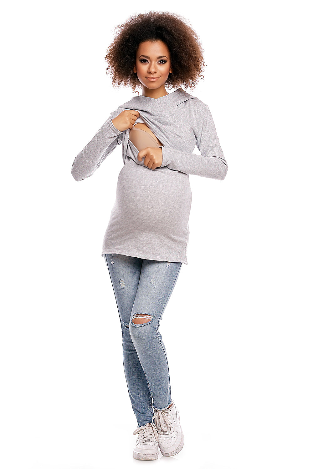 T-shirt femme PeeKaBoo — gris
