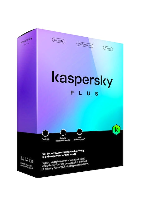 Kaspersky Plus 2024 (5 Devices, 1 Year) - Kaspersky Key - UNITED KINGDOM