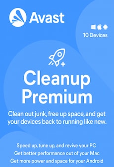Avast Cleanup Premium (PC, Android, Mac) 10 Devices, 1 Year - Avast Key - GLOBAL