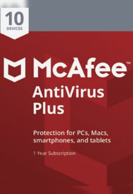 McAfee AntiVirus Plus - 10 Devices, 1 Year ( PC, Android, Mac, iOS ) - McAfee Key - GLOBAL