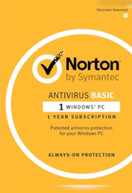 Norton AntiVirus Basic 1 Device 1 Year PC NortonLifeLock Key EUROPE