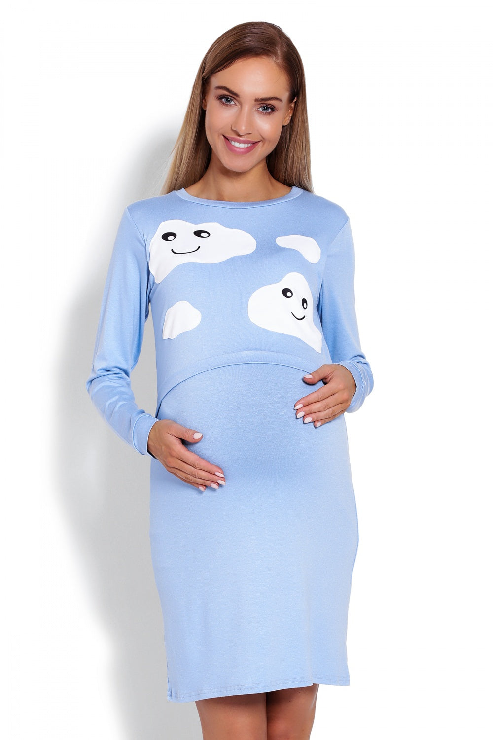 Chemise de nuit de grossesse femme PeeKaBoo — bleu