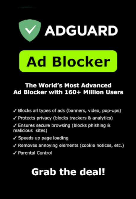 AdGuard Premium (PC, Android, Mac, iOS) 3 Devices, 1 Year - Key - GLOBAL