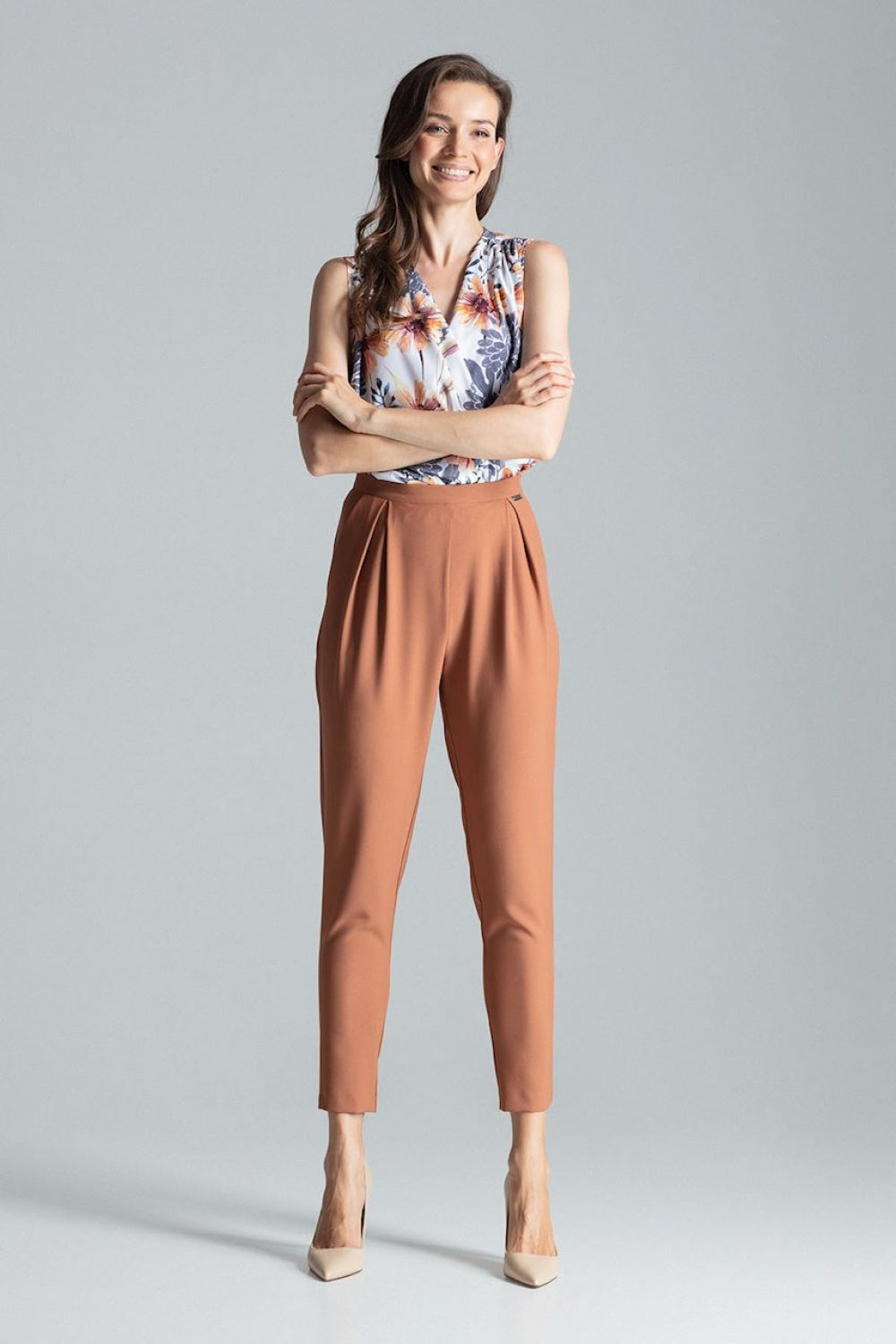 Chaussures à talons femme Figl Pantalon Pantalon — brun