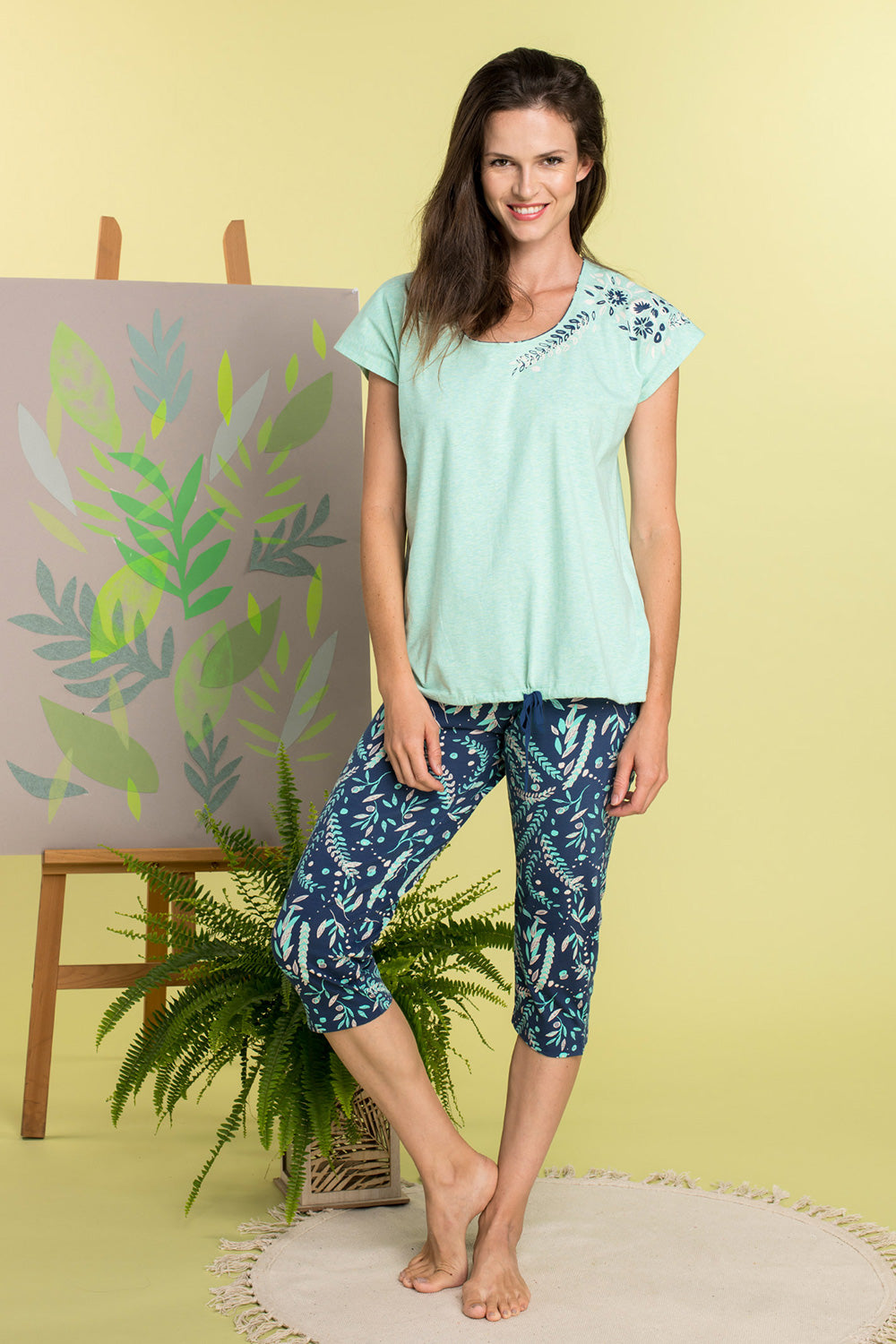 Pyjama femme Key — vert