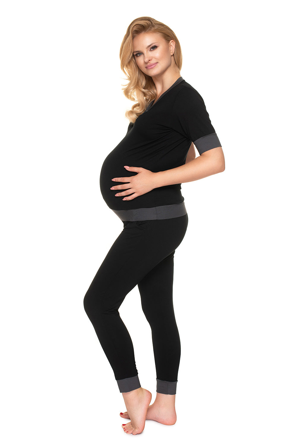 Pyjama femme PeeKaBoo De Grossesse De — noir