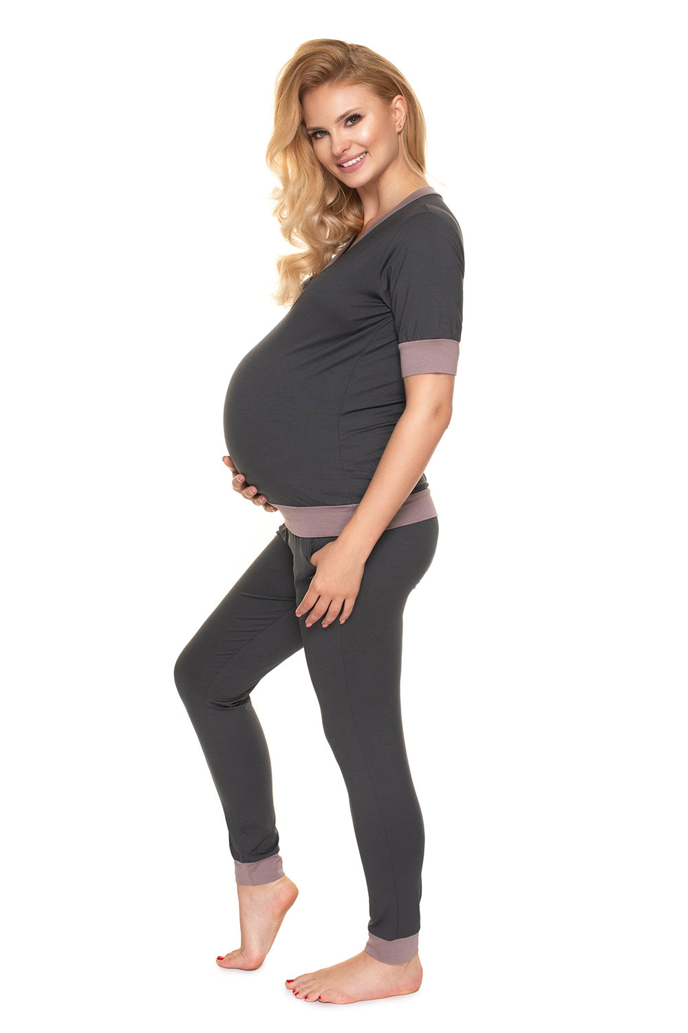 Pyjama femme PeeKaBoo De Grossesse De — gris